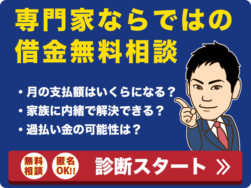 <h3>3つの質問から債務整理の専門家が診断！あなたに最適な解決方法をご提示します。ご希望であれば無料相談も可能です。</h3>